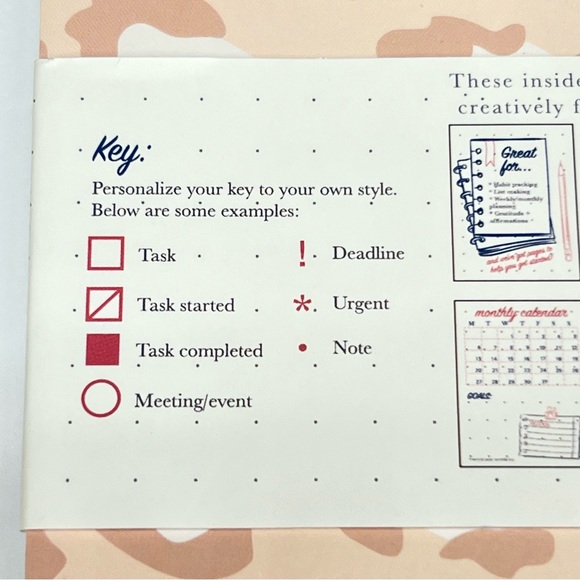 Bullet Journal Hardcover Dotted Notebook Customizable Bujo Animal Print Pink - Picture 10 of 17